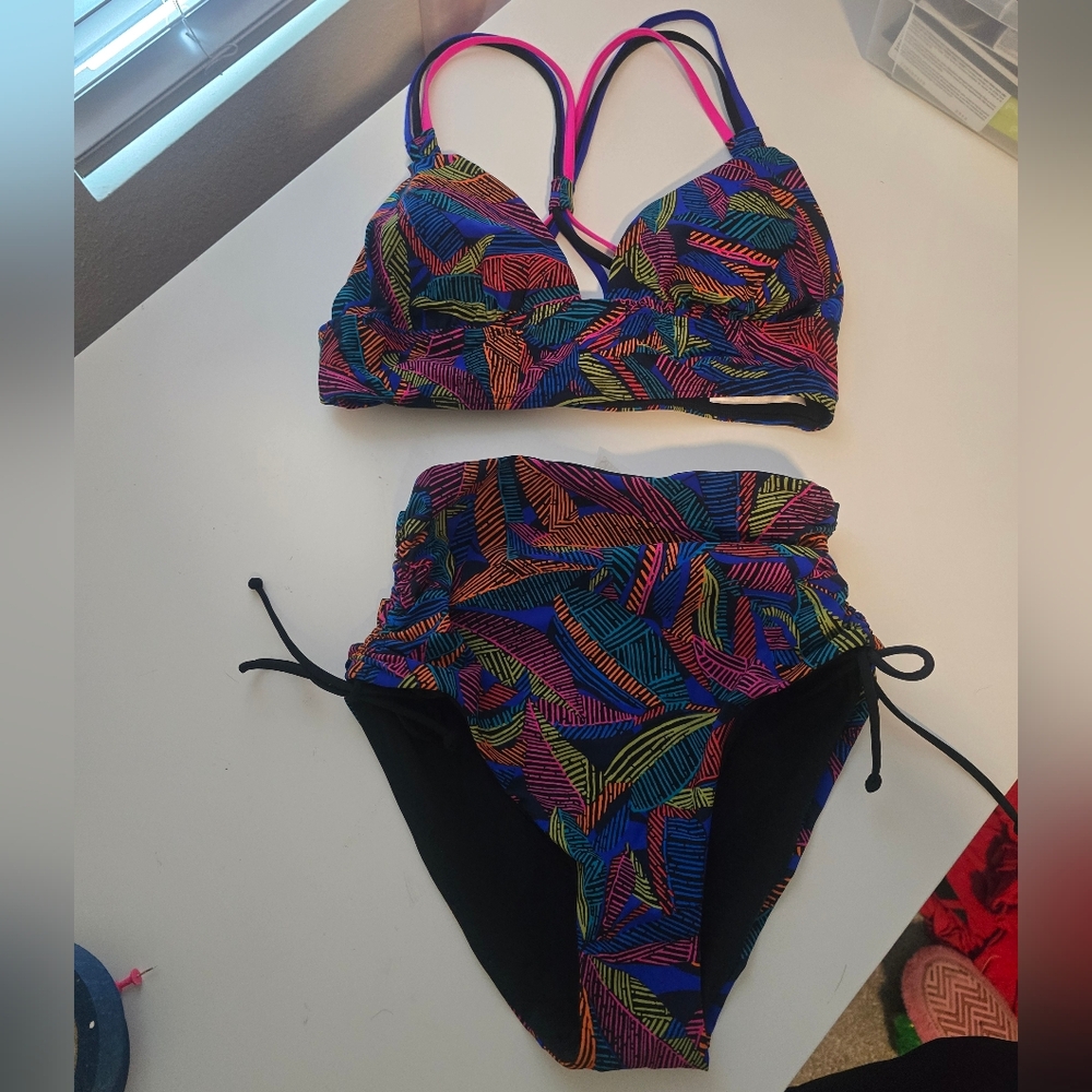 Colorful Patterned Bikini Set